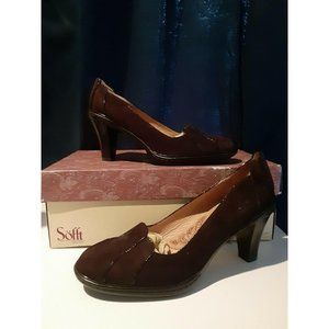 NWT Sofft Chocolate Suede Dress Heels Pumps 9.5